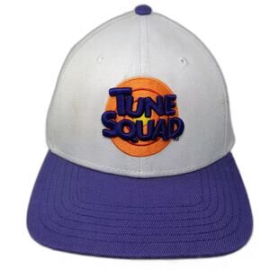 Space Jam Trucker Hat White Purple One Size Tune Squad Bugs Bunny Underbrim Cap